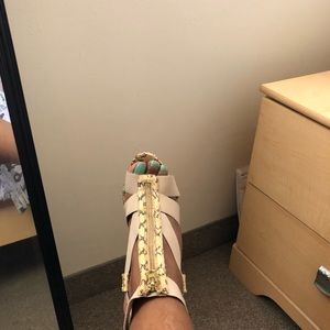 Front zip wedge heel